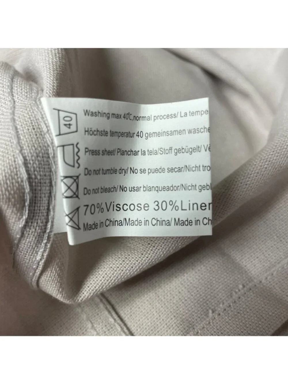 Coofandy Linen Blend Casual Button Down Shirt Cream Tan Sz XXL